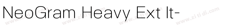 NeoGram Heavy Ext It字体转换